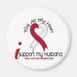 ORAL CANCER I Support My Husband Fridge Magnet