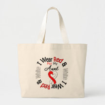 Oral Cancer Ribbon Support Aunt Canvas Bag