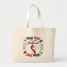 Oral Cancer Ribbon Support Girlfriend Canvas Bag