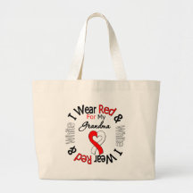 Oral Cancer Ribbon Support Grandma Canvas Bag