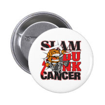 Oral Cancer - Slam Dunk Cancer Pinback Buttons