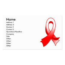 Oral Cancer Stylish Ribbon Business Card