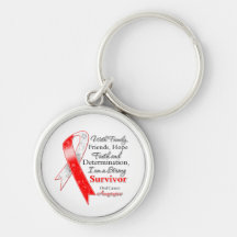 Oral Cancer Support Strong Survivor Key Chains
