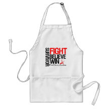 Oral Cancer Survivor Fight Believe Win Motto Apron