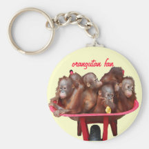orang-outan rouge de brouette porte-clefs