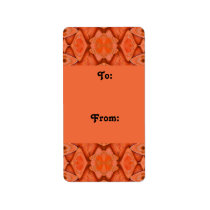 orange abstract gift tags