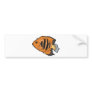 orange and black angelfish bumper stickers