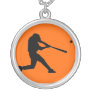 Orange and Black Baseball Necklace