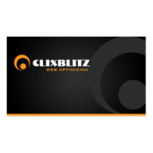 Orange and Black Logo Business Cards