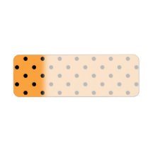 Orange and Black Polka Dot Pattern. Labels