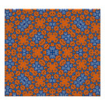 Orange and blue abstract pattern photograph