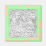 Orange and green frame magnet