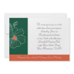 Orange and Green Hibiscus Wedding Invitation