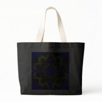 Orange and Green Ten Point Star Fractal Bag