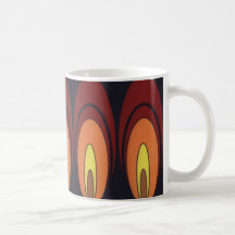 Orange and Maroon Deco Mug