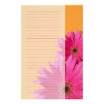 Orange and Pink Gerbera Daisy Stationery