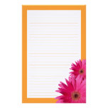 Orange and Pink Gerbera Daisy Stationery
