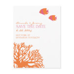 Orange and Pink Tropical Fish  Save the Date Post Cards