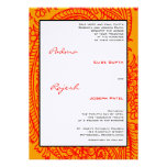 Orange and Red Paisley Indian Wedding Custom Invitations