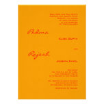 Orange and Red Paisley Indian Wedding Invite