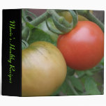 Orange and Red Tomatoes Custom Recipe Binder
