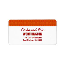 Orange and White Modern Simple A306 Labels