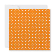 Orange and White Polka Dots Personalized Invites