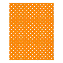Orange and White Polka Dots Personalized Letterhead