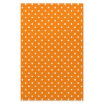 Orange and White Polka Dots Stationery Paper
