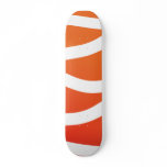 Orange and white skateboard