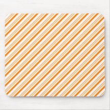 Orange and White Striped Mousepads