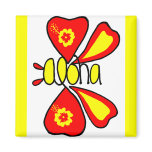 Orange and yellow butterfly magnet