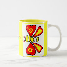 Orange and yellow butterfly MUG