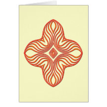 ORANGE AND YELLOW CROSS GREETING CARD