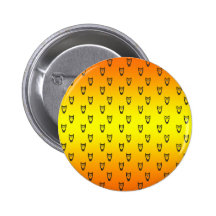 Orange and yellow owl pattern pinback buttons