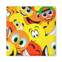 ORANGE AND YELLOW SMILEY FACES COLLAGE