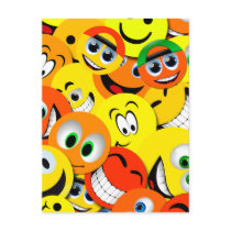 ORANGE AND YELLOW SMILEY FACES COLLAGE