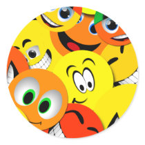 ORANGE AND YELLOW SMILEY FACES COLLAGE