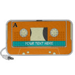 Orange Audio cassette with your text speakers