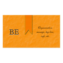 Orange Awareness Ribbon Business Cards Elegant