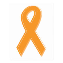 Orange Awareness Ribbon Post Card