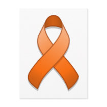 Orange Awareness Ribbon Postcard