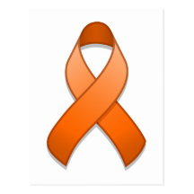 Orange Awareness Ribbon Postcard