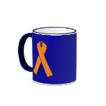 Orange Awareness Ribbon Products mugs