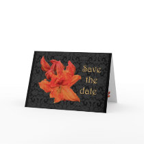 Orange Azalea Blossoms Greeting Cards