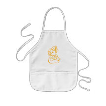 Orange baby outline aprons