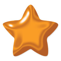 Orange Balloon Style Sticker