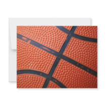 Orange Baseket Ball Personalized Invitation