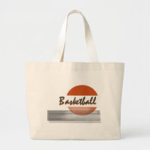 Orange Basketball Tshirts and Gifts Tote Bags
