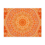 Orange Batik Watercolor Mandala